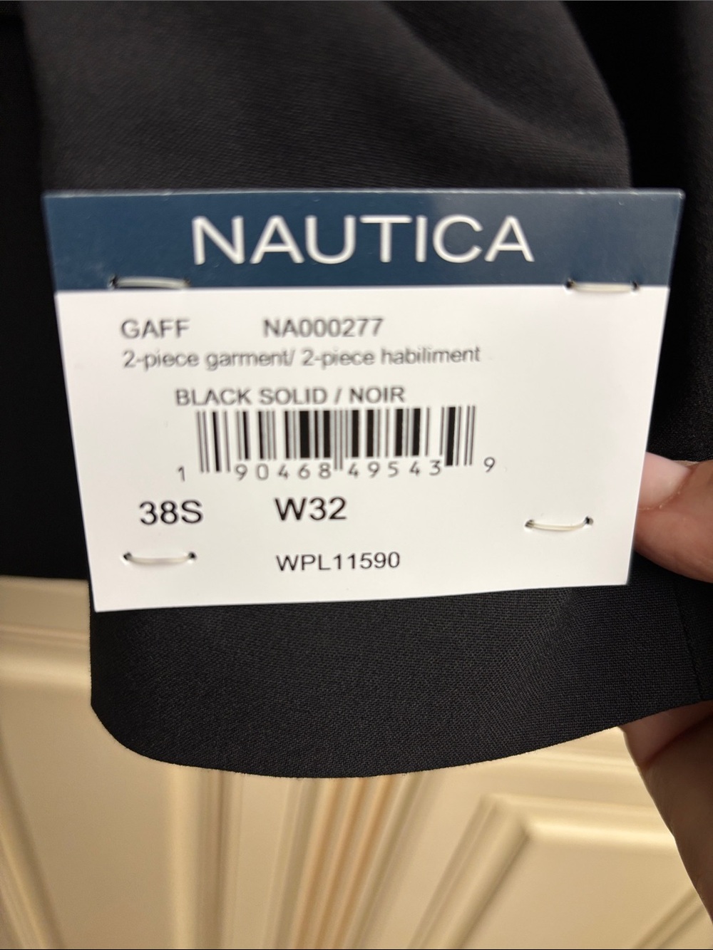 NAUTICA BLACK SUIT SIZE 38S BRAND NEW - Picture 3 of 3